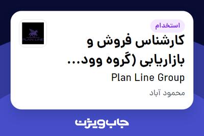  استخدام کارشناس فروش و بازاریابی (گروه وود لاین) در Plan Line Group