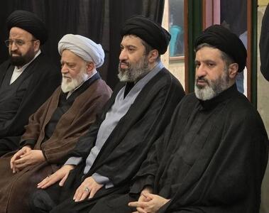 عکس/ حضور فرزندان رهبر شهید در مراسم ختم شهید مصباح الهدی باقری