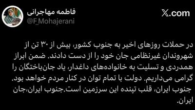  سخنگوی دولت ایران: بیش از 30 غیرنظامی در حملات اخیر آمریکا به جنوب ایران کشته شدند