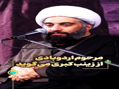  مرحوم اردوبادی از حضرت زینب کبری سلام الله علیها می‌گوید