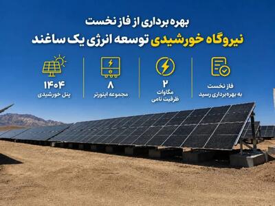  مرحله نخست نیروگاه خورشیدی ساغند اردکان وارد مدار شد