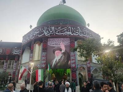 مراسم بزرگداشت شهادت رهبر انقلاب اسلامی در امامزاده علی‌اکبر (ع) چیذر تهران برگزار شد