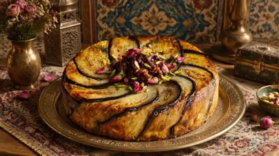  اگر غوره و بادمجان دارید، خوشمزه ترین ته چین غوره بادمجان را درست کنید!