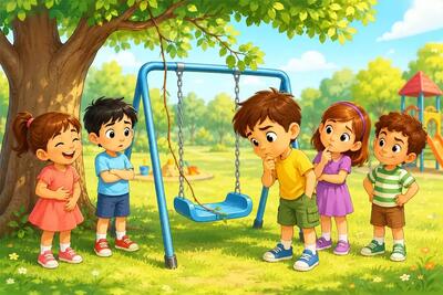  ماجرای تاب قلقلکی در پارک داستانی جذاب برای کودکان