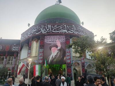  مراسم بزرگداشت شهادت رهبر انقلاب اسلامی در امامزاده علی‌اکبر (ع) چیذر تهران برگزار شد