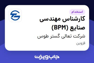 استخدام کارشناس مهندسی صنایع (BPM) در شرکت تعالی گستر طوس