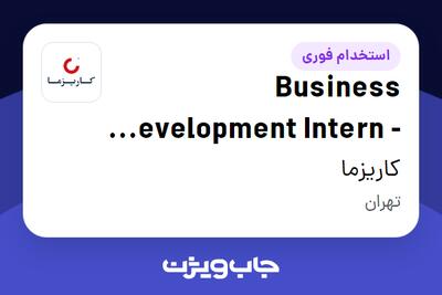 استخدام Business Development Intern - API Solutions - خانم در کاریزما