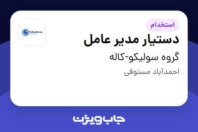  استخدام دستیار مدیر عامل - خانم در گروه سولیکو-کاله