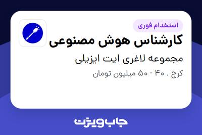 استخدام کارشناس هوش مصنوعی - خانم در مجموعه لاغری ایت ایزیلی