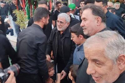  سردار قاآنی به مراسم بزرگداشت شهادت رهبر انقلاب اسلامی در چیذر رفت