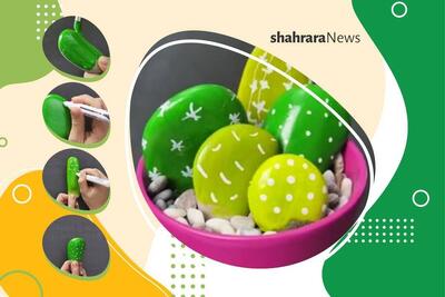  آموزش کاردستی | کاکتوس سنگی زیبا