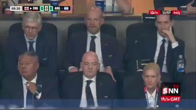  حضور آرسن ونگر و اینفانتینو در ورزشگاه آتلانتا / انگلیس 0 - 0 آرژانتین