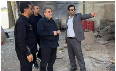  بازدید استاندار سمنان از فرودگاه/ حمله هوایی به فرودگاه خوشبختانه هیچ‌گونه خسارت جانی یا مصدومی نداشت