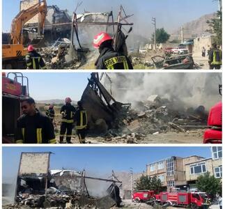  مهار آتش‌سوزی گسترده مغازه اوراقی خودرو در محله کرناچی کرمانشاه
