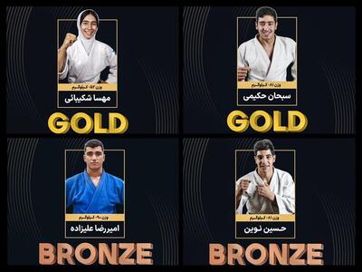  تیم جودو نوجوانان ایران در آسیا سوم شد