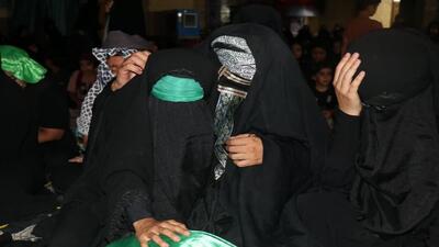  برگزاری مراسم ورود نمادین کاروان اسرا به شهر شام در یزد+عکس