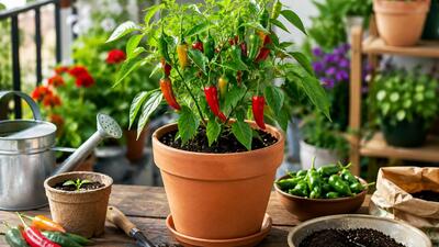  کاشت آسان فلفل در گلدان؛ آموزش مرحله به مرحله برای برداشت فلفل تازه در خانه