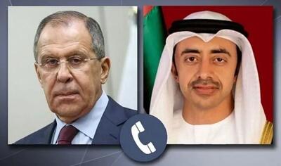 تاکید وزیران خارجه روسیه و امارات بر توقف فوری خصومتها در منطقه