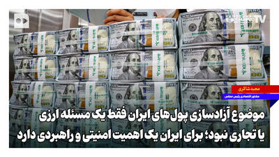  موضوع آزادسازی پول‌های ایران فقط یک مسئله ارزی یا تجاری نبود؛ برای ایران یک اهمیت امنیتی و راهبردی دارد