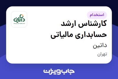  استخدام کارشناس ارشد حسابداری مالیاتی در داتین
