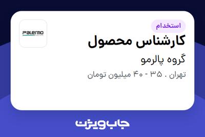  استخدام کارشناس محصول در گروه پالرمو