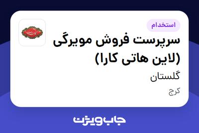  استخدام سرپرست فروش مویرگی (لاین هاتی کارا) در گلستان