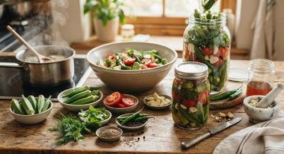 طرز تهیه ترشی بامیه با گوجه؛ آموزش مرحله به مرحله یک ترشی خوشمزه و متفاوت