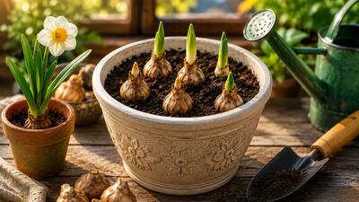  کاشت پیاز گل نرگس در گلدان؛ راز داشتن نرگس های خوش عطر و پرگل در خانه