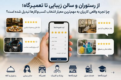 از رستوران و سالن زیبایی تا تعمیرگاه؛ چرا تجربه واقعی کاربران به مهمترین معیار انتخاب کسبوکارها تبدیل شده است