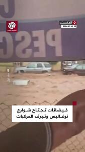 سیلاب ناگهانی در مکزیک خودروها را با خود برد