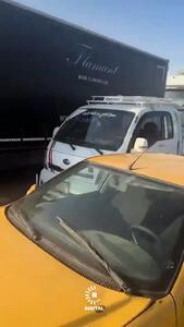  واژگونی کامیون حامل جوجه در جاده کرکوک–بغداد