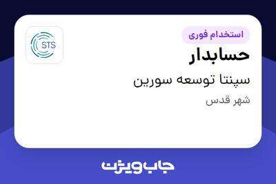 استخدام حسابدار - خانم در سپنتا توسعه سورین