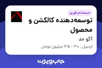 استخدام توسعهدهنده کالکشن و محصول - آقا در آکو مد