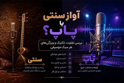  آواز سنتی یا پاپ؟ بررسی تفاوت، تکنیک‌ و ویژگی ‌های هر سبک موسیقی - مردم سالاری آنلاین