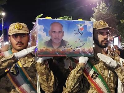  مراسم تشییع پیکر مطهر جانباز شهید «رحمن جعفری» در نیشابور
