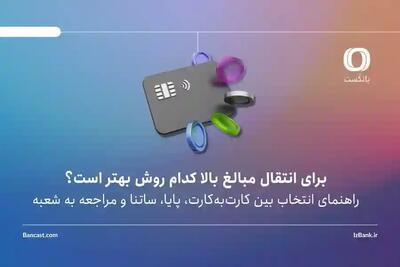 برای انتقال مبالغ بالا کدام روش بهتر است؟