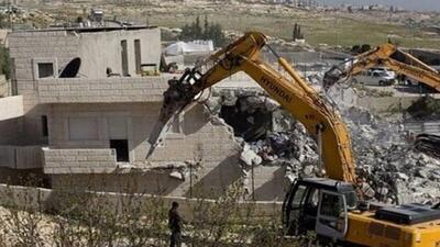 رژیم صهیونیستى دستور تخلیه و تخریب خانههای فلسطینیان در شمال قدس شرقی را صادر کرد