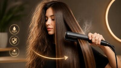  آموزش روش اصولی اتو کشیدن مو بدون آسیب و خشکی