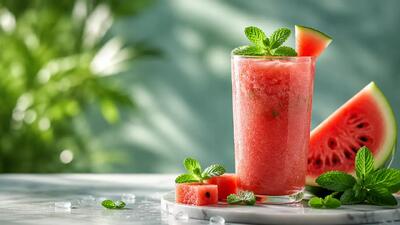  طرز تهیه انواع اسموتی هندوانه و نعناع خوشمزه، خنک و تابستانی