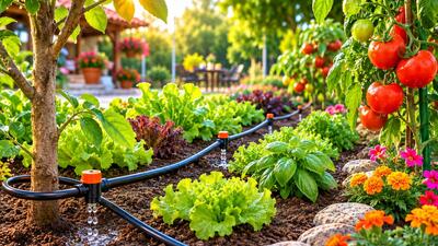 راهنمای کامل آبیاری قطره ای باغ و باغچه؛ روشی هوشمند برای صرفه جویی در آب و رشد بهتر گیاهان