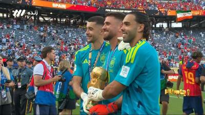  قاب سنگین دروازه بانان اسپانیا با کاپ قهرمانی جام جهانی 2026