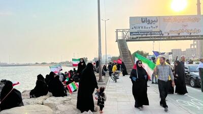 نبض همبستگی در ساحل خلیجفارس/ زنجیره ۵ کیلومتری جانفدایان ایران