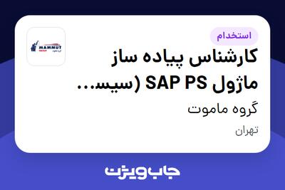  استخدام کارشناس پیاده ساز ماژول SAP PS (سیستم های مدیریتی دیجیتال) در گروه ماموت