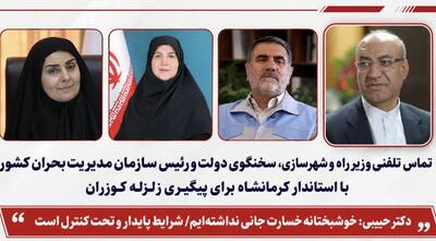 استاندار کرمانشاه: شرایط مناطق زلزلهزده تحت کنترل است
