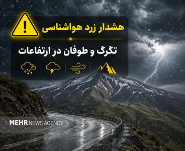  هشدار زرد هواشناسی برای استان سمنان؛ بارش، رعدوبرق و افت دما در راه اس