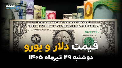 قیمت دلار، یورو و ارزهای خارجی امروز دوشنبه ۲۹ تیر ۱۴۰۵ | آخرین نرخ ارز آزاد