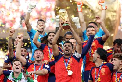  اسپانیا با فتح جام جهانی، به رکورد دو قهرمانی دست یافت