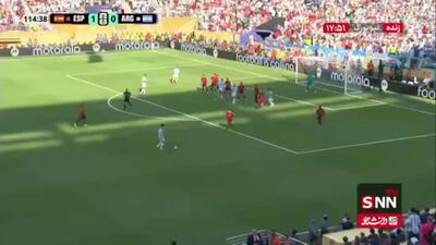  ارسال مسی روی تور دروازه اسپانیا فرود آمد / اسپانیا 1 - 0 آرژانتین