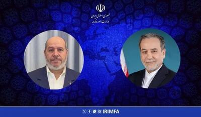  پیام تبریک عراقچی به رئیس جدید دفتر سیاسی جنبش حماس