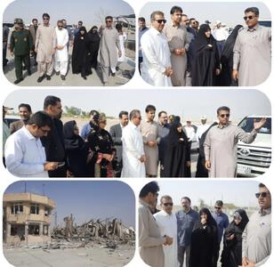 سفر معاون امور زنان و خانواده رئیس جمهور به سیستان و بلوچستان و بازدید از فرودگاه شهرستان ایرانشهر